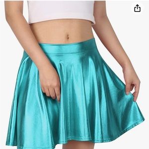 Teal Metallic Skirt
